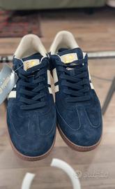 Sneakers in camoscio pantafola d’oro Blu notte