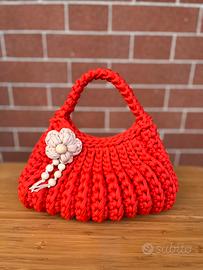 Borsa artigianale in fettuccia Lycra -fatta a mano