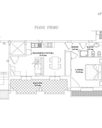 Appartamento di 74 m² con 2 locali e box auto a Mo