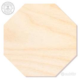 Sagoma Ottagonale taglio laser forme legno pioppo