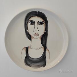 piatti in ceramica DIPINTI A MANO - volti di donne