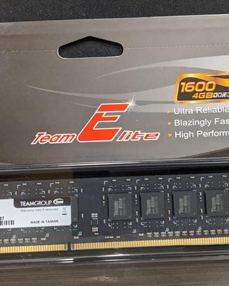 DDR3 4GB PC 1600 Team Group Elite CL11 retail 1x4G