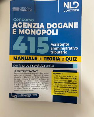 manuale per concorso agenzia delle dogane