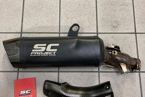 Scarico terminale sc project africa twin 1100 nero