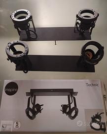 faretti casa Inspire Technic neri satinati