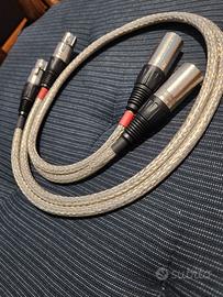 COPPIA CAVI XLR  0,80 MT -  IMBALLO SU MISURA.-