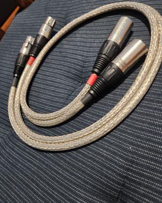 COPPIA CAVI XLR  0,80 MT -  IMBALLO SU MISURA.-