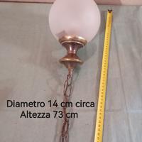 Lampadario a boccia  vetro