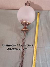 Lampadario a boccia  vetro