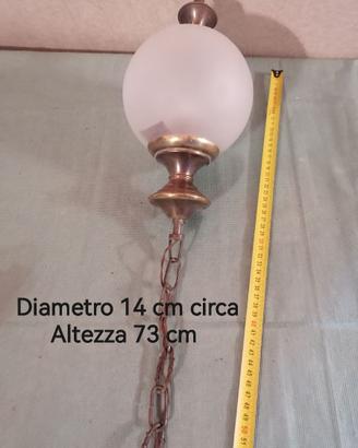 Lampadario a boccia  vetro