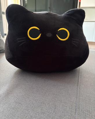 Cuscino peluche gatto nero