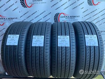 4 pneumatici 225/55 r17 barum estive seminuove