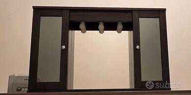 Specchiera contenitore 100 x 70 nera wengè