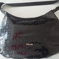borsa colore nero lucido marca Pollini