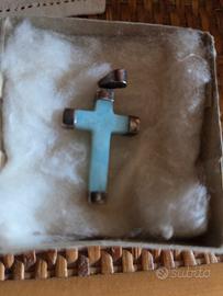crocetta in pietra Larimar 