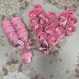 Lotto 31 bomboniere porta confetti femmina rosa