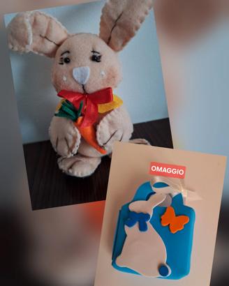Coniglietto in feltro per uovo di Pasqua ved.descr