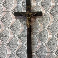 Antico Crocifisso Bronzo Fusione