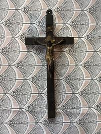 Antico Crocifisso Bronzo Fusione