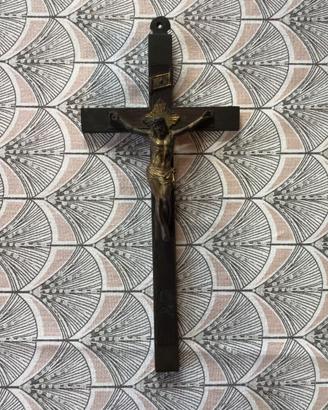 Antico Crocifisso Bronzo Fusione