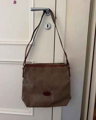 Borsa The Bridge vintage in tessuto rigato e pelle