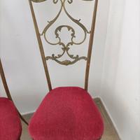 Coppia sedie vintage in ferro battuto stile classi