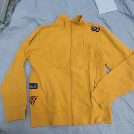 giacchetta felpata gialla zip intera tg L 