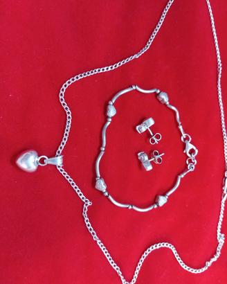 Set collana bracciale orecchini