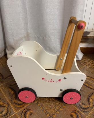 Carrozzina primi passi in legno