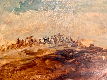 Quadro con timbro autenticita' e firma