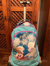 Zaino trolley Frozen con ruote e bretelle