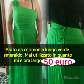 Vestito verde plissettato