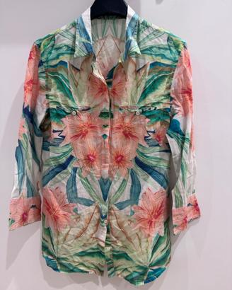 Camicia estiva a fiori unisex