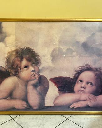 Quadro Madonna sistina Raffaello (angeli)