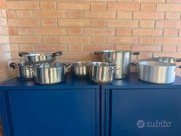 Set 8 Pentole in Acciaio Inox e Alluminio