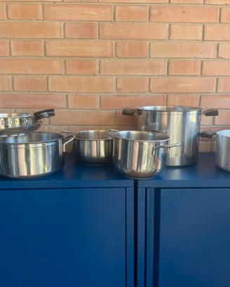 Set 8 Pentole in Acciaio Inox e Alluminio