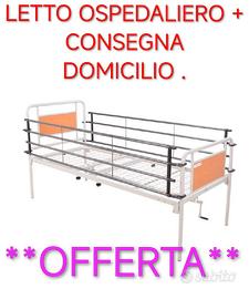 Letto Ospedaliero Con Sbarre E CONSEGNA Completo