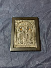 Quadro a bassorilievo in argento