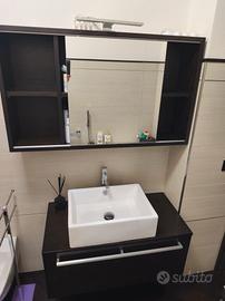 mobile bagno sospeso con specchio contenitore