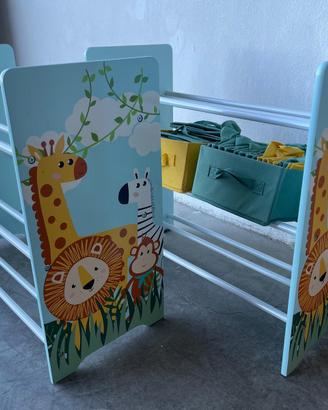 Scaffale portagiochi per bambini