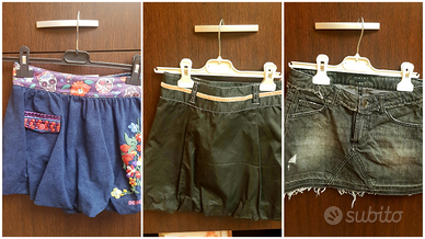 Stock 3 gonne NUOVE 9-10 anni 140cm