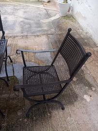 solide sedie per Esterno in ferro battuto 