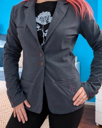 Blazer donna nero/grigio vintage 