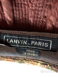 Cappello vintag Lanvin Paris in tweed lana bouclé