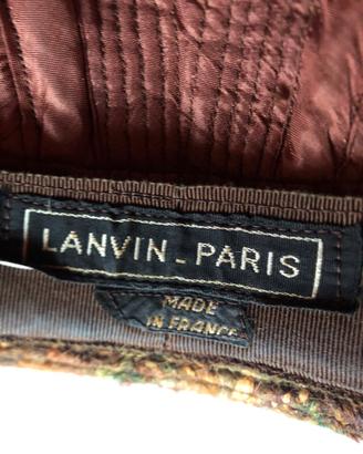 Cappello vintag Lanvin Paris in tweed lana bouclé
