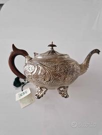 Argento Sheffield  Teiera + Cornice decorativa