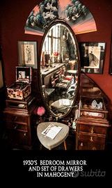 Specchio da camera da letto anni '30