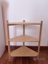 Mobile Sottolavabo/scaffale angolare, bambù, 34x60