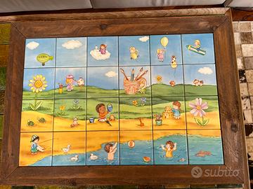 Quadro per stanza bambini 50x70, su piastrelle.
