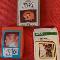 Cassette stereo 8 ricondizionate e cellofanate